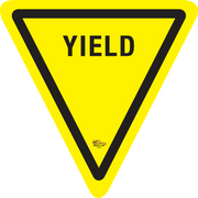 Yellow YIELD, 24" Floor Sign