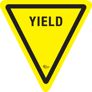 Yellow YIELD, 24" Floor Sign