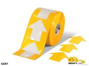 Mighty Line 4" Yellow Arrow Pop Out Tape, 100' Roll
