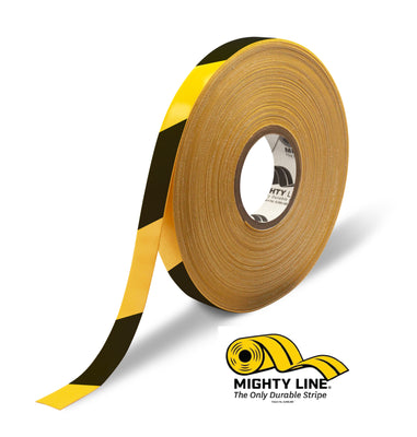 4 White Tape with Blue Chevrons - 100' Roll - Safety Floor Tape