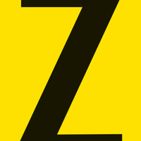 Mighty Line YELLOW Die Cut Location Markers - Letter Z - Pack of 10