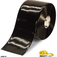 Mighty Line 6" BLACK Solid Color Tape - 100' Roll