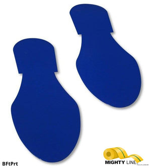 Mighty Line Solid Colored BLUE Footprint - Pack of 50