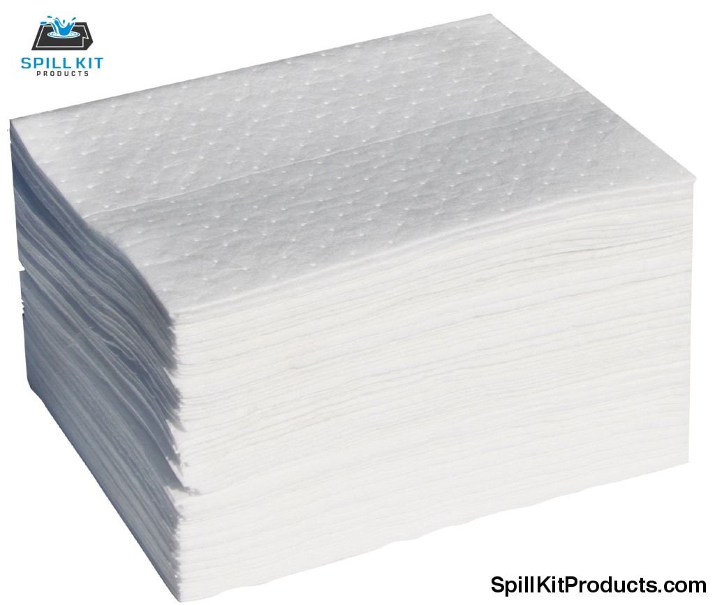 Oil Only Spill Pads - Bonded White Heavy Pad 15" x 18" Pk of 100