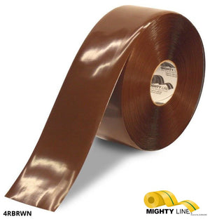 Mighty Line 4" BROWN Solid Color Tape - 100' Roll