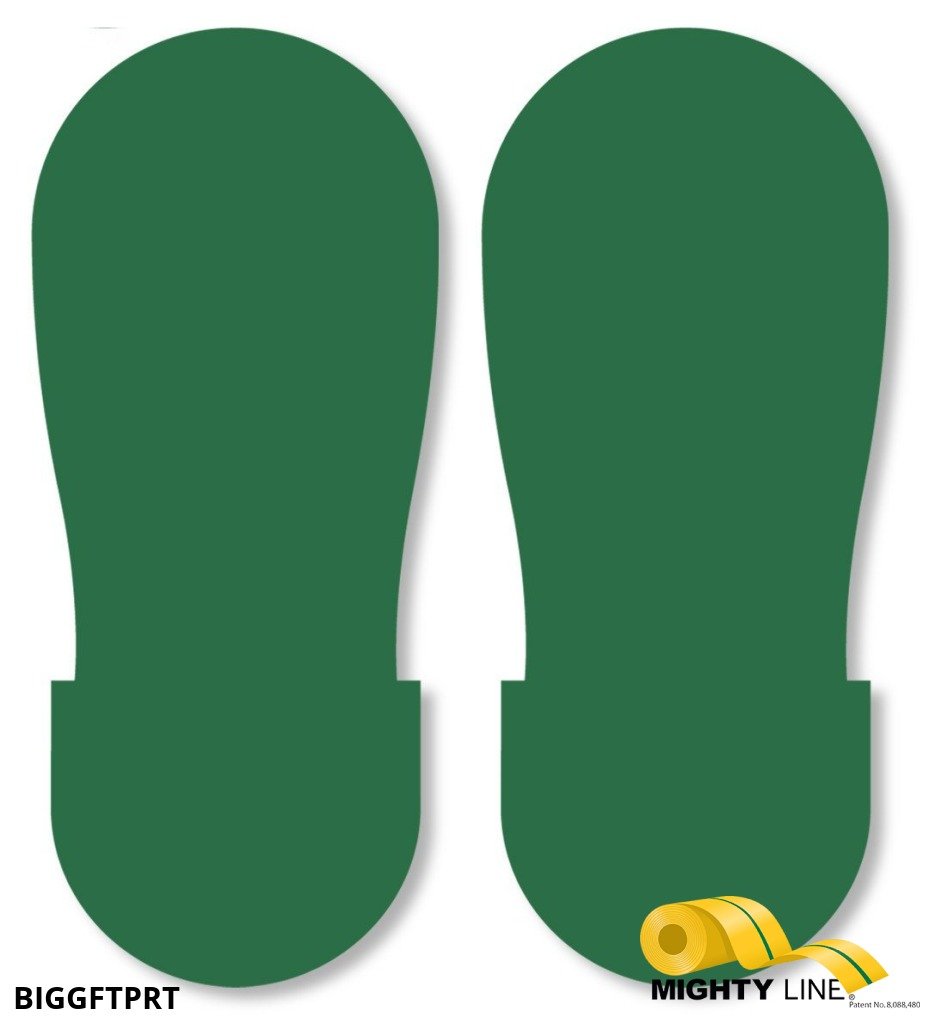 Mighty Line GREEN BIG Footprint - Pack of 50