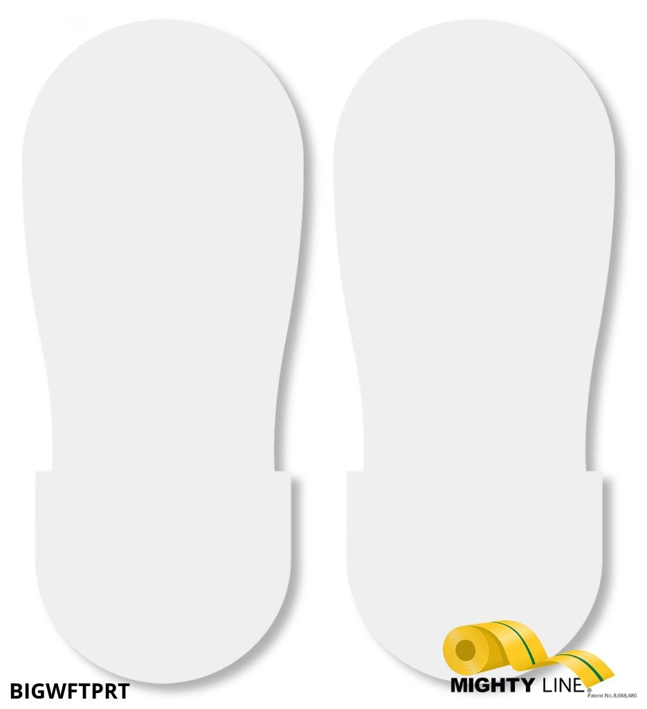 Mighty Line WHITE BIG Footprint - Pack of 50