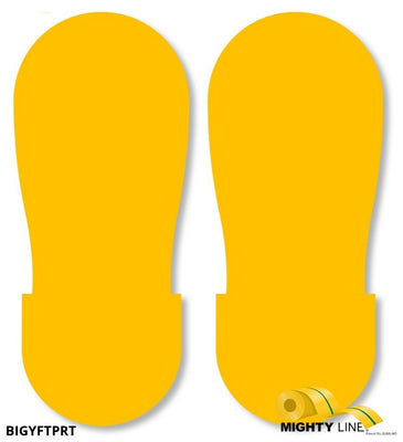Mighty Line YELLOW BIG Footprint - Pack of 50