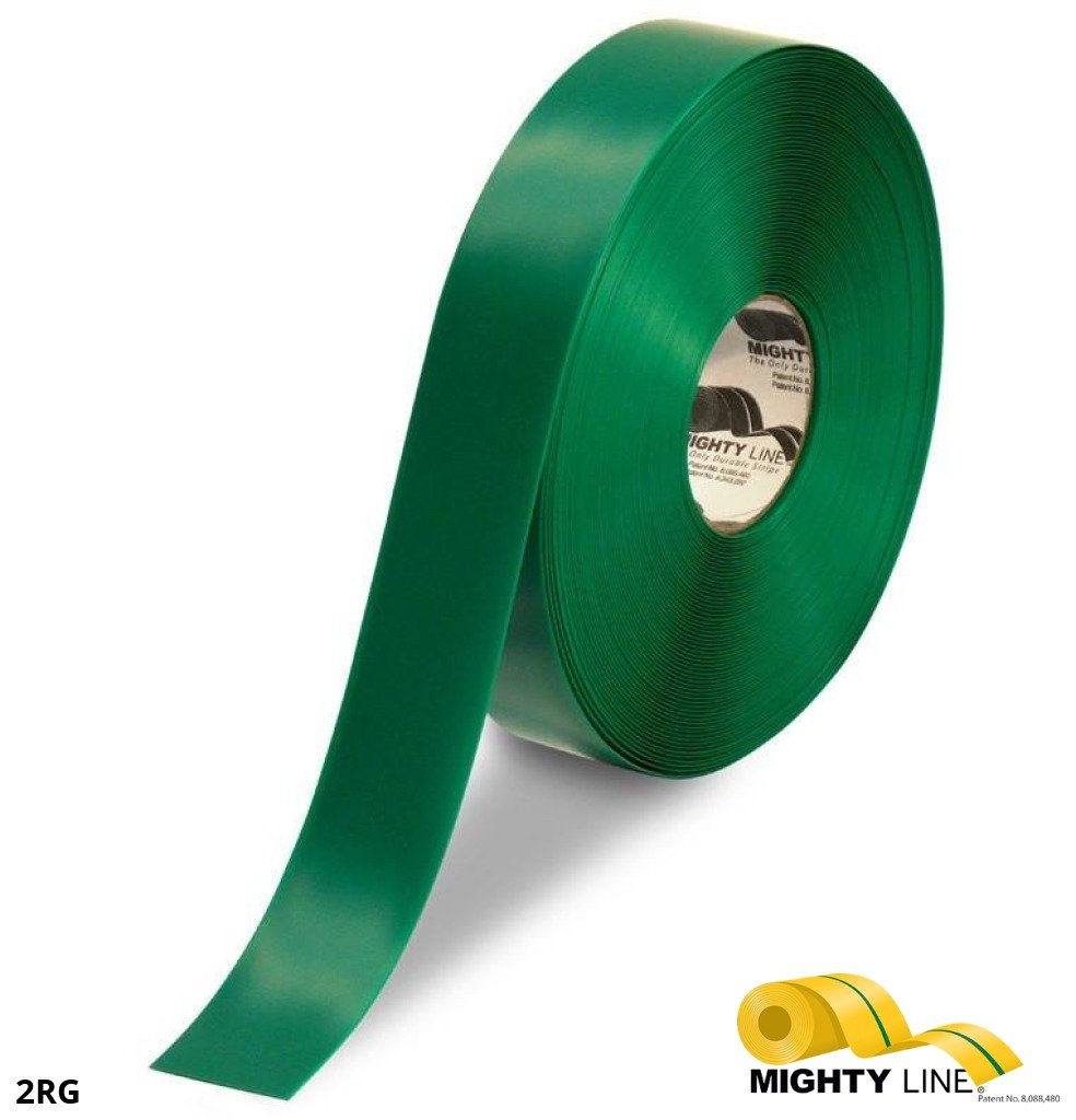 Mighty Line 2" GREEN Solid Color Tape - 100' Roll