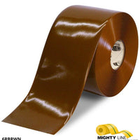 Mighty Line 6" BROWN Solid Color Tape - 100' Roll