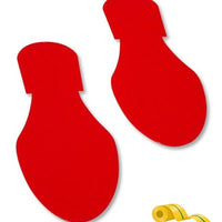 Mighty Line Solid Colored RED Footprint - Pack of 50