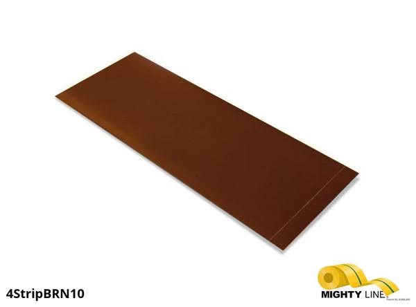 Mighty Line, Brown, 4" by 10" Segments, Peel and Stick 10" Strips