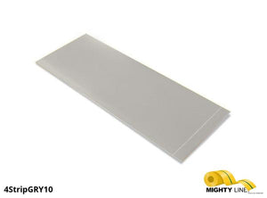 Mighty Line, Grey, 4" by 10" Segments, Peel and Stick 10" Strips