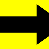 Directional Arrow, 16x24" Floor Sign