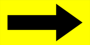 Directional Arrow, 16x24" Floor Sign
