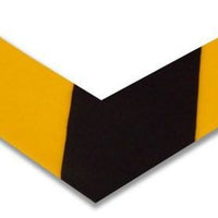 Mighty Line 2" Wide Solid Yellow Angle With Black Chevrons - Pack of 100