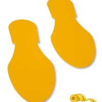 Mighty Line Solid Colored YELLOW Footprint - Pack of 50